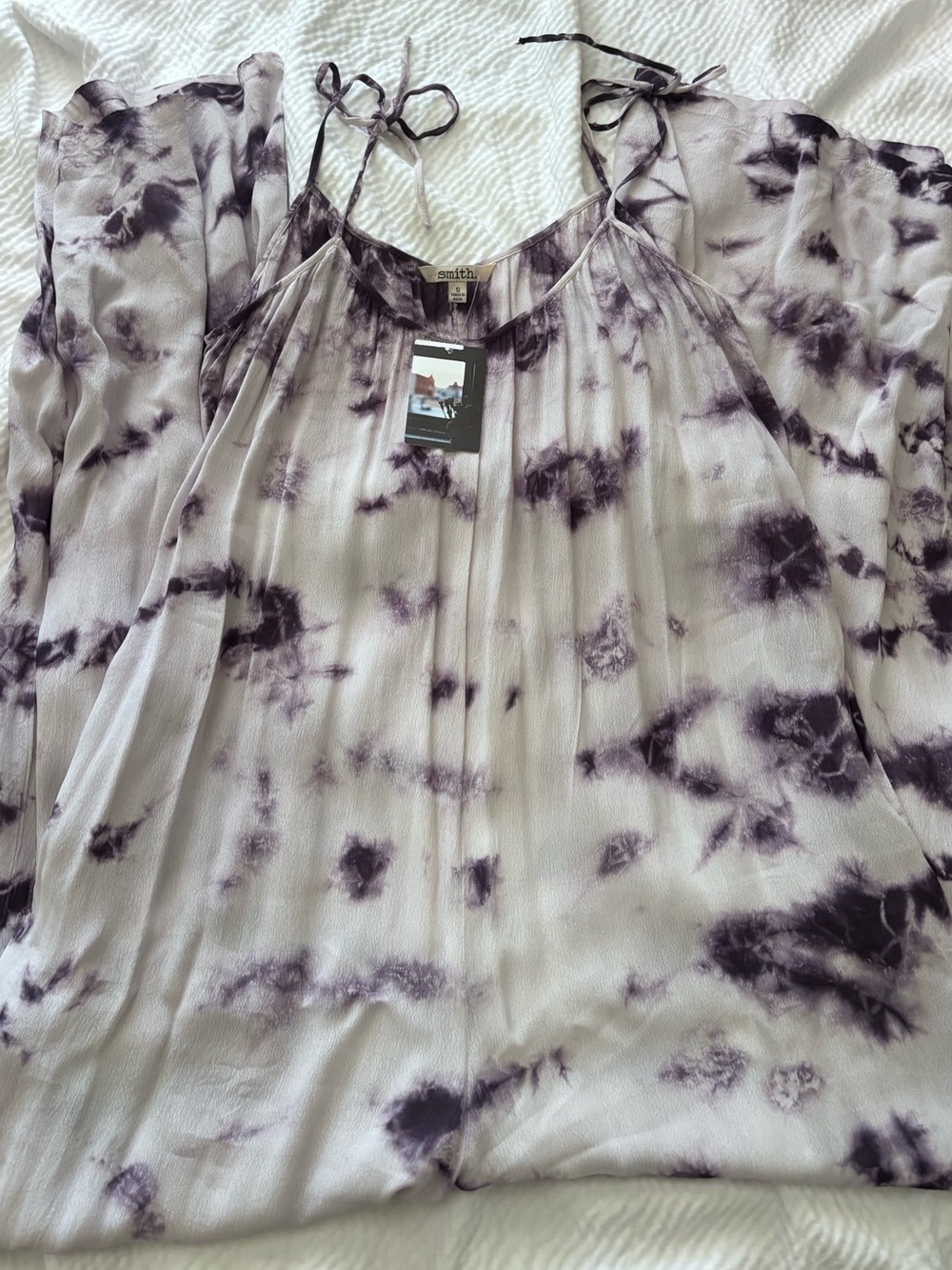 Smith Purple Tie Dye Wide Leg Jumpsuit - Picture 4 of 7